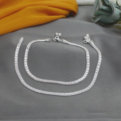 Real Silver Chandi Ki Jhanjhar Anklet for women 10.3 in
