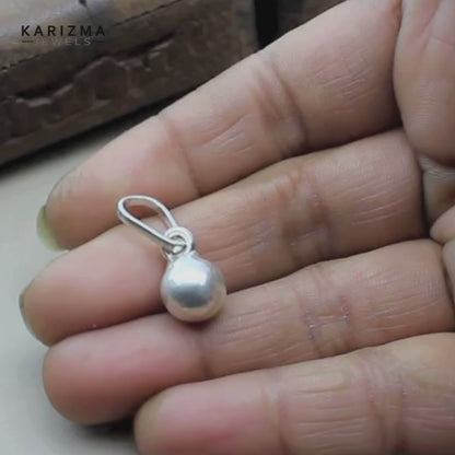 Pure Silver Ball Pendant for Lal Kitab remedy चांदी की गोली लॉकेट