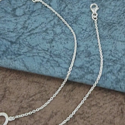 925 Sterling Silver girlish gorgeous Mini Heart Bracelet Chain Anklet Pair 10.3"