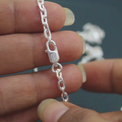 925 Real Sterling Silver Rolo Neck Chain 20"