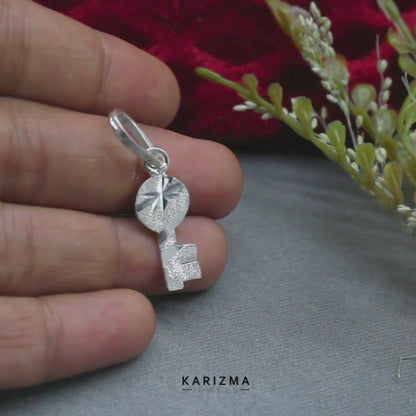 Pure Silver KEY Chaabi Pendant for Luck, opportunities and Astrology use