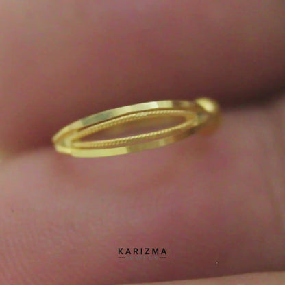 Nozera Twin line 18K Gold Nose Ring –  Petite Gold Nose Ring for Women