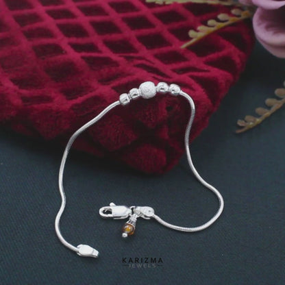 Real Silver Bracelet unique Rakhi 8.3"