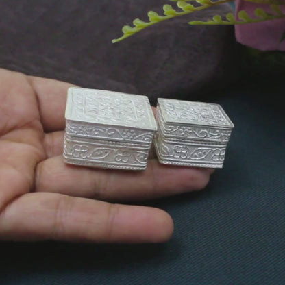 Real Silver Square Dibbi for Honey & Lal Kitab Remedies