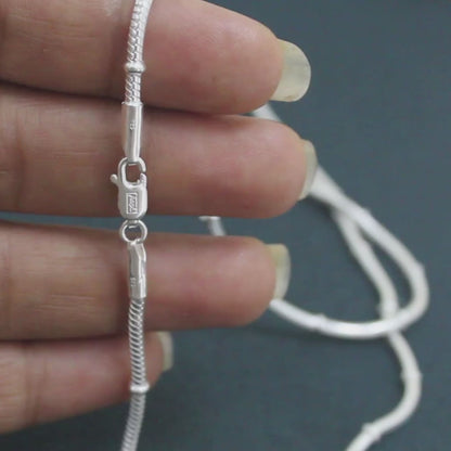 925 Sterling Silver women divine Snake Neck chain 20"