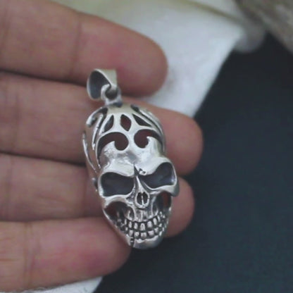925 Real Silver Men's fabulous Silver Oxidized fabulous Skull Pendant