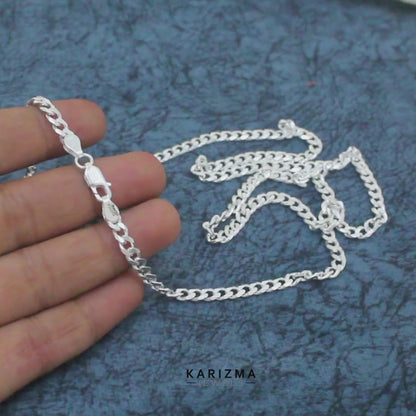 Premium 925 Sterling Silver Cuban Link Chain – 24 Inch Bold Chain