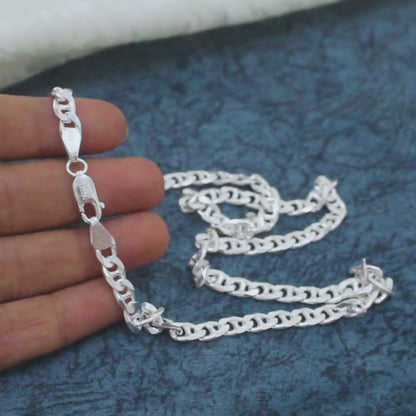 Real 925 Sterling Silver Signature Anchor Link Necklace 20"