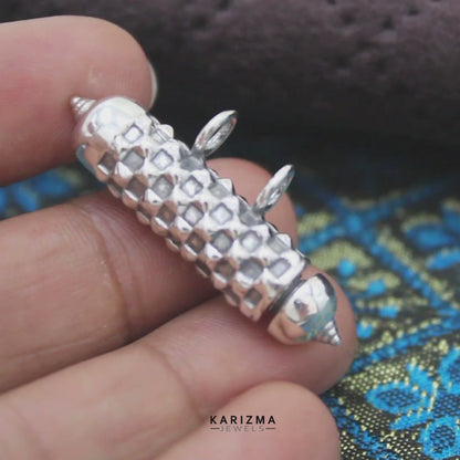 Oxidized 925 Silver Prayer Box Taweez Kavach Pendant