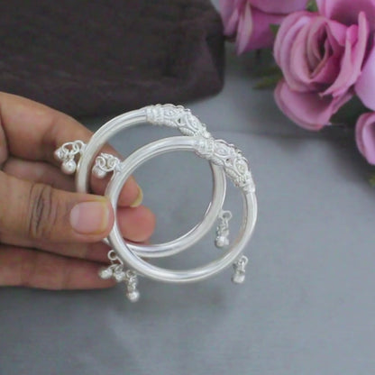 Real Silver Toddler Bracelet with Jingle Bells (Ghungroo)