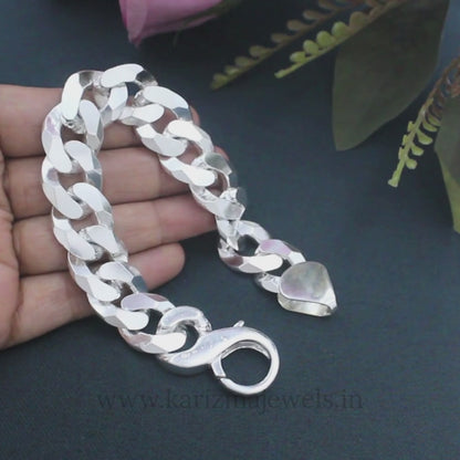 Men's Bold Cuban Chain Bracelet – Premium  925  Sterling Silver