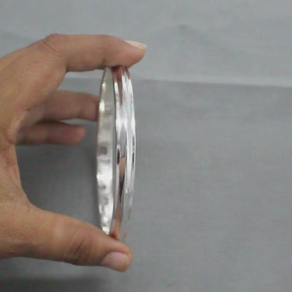Jointless Pure Silver Men's solid casting bangle Punjabi style Sikh Kada