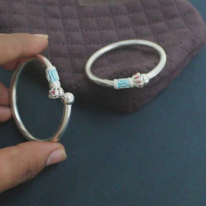 925 Real Silver Excellent gifting kids Openable Bangle Bracelet - Pair