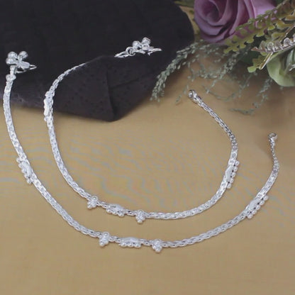 Traditional Real Silver Payal Anklet for Women - Pair