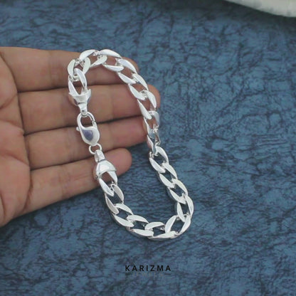 925 Sterling Silver Men's Timeless Curb Chain Bracelet