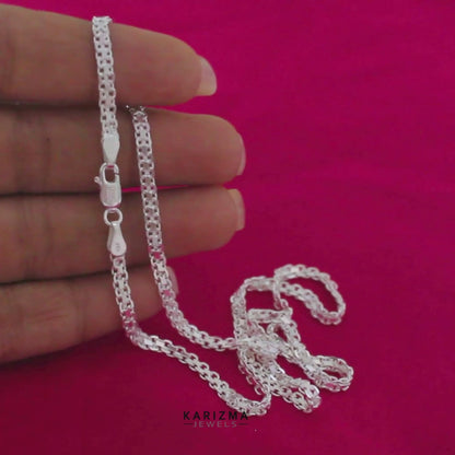 925 Sterling Silver excellent Bismark Necklace chain 18"