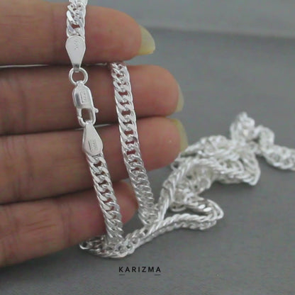925 Sterling Silver handmade Cuban Link Neck chain 20"