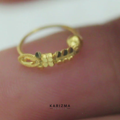 18K Gold Nose Ring – Stylish Traditional Nose Ring for Women
