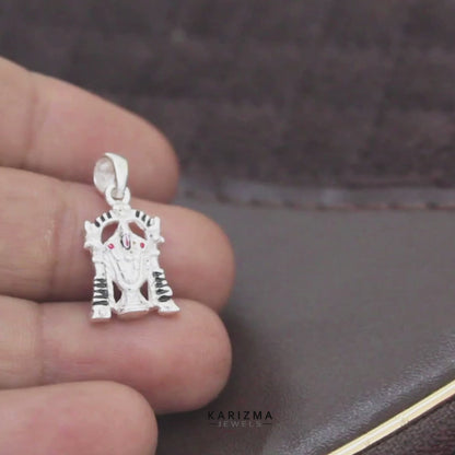 Tirupati Balaji 925 Sterling Silver Religious Pendant