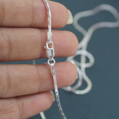 925 Sterling Silver women Neck chain 30"