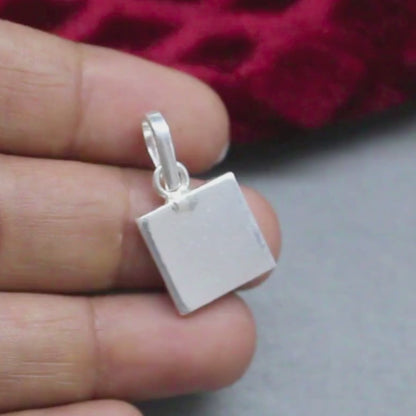 Pure Silver Square Piece (Chokor) Pendant for Lal kitab upay