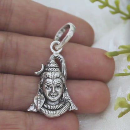 925 Real Sterling Silver Lord Shiva Pendant