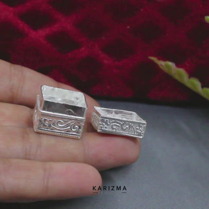 Pure Silver Dibbi for Lal Kitab & Astrology Remedies Square shape