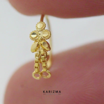 Dainty 18K Gold Nose Ring – Graceful Small Nose Ring for Women