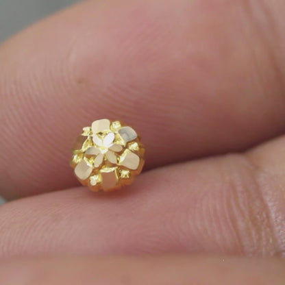 Floral style 18k Real Gold Women Nose pin Push Pin
