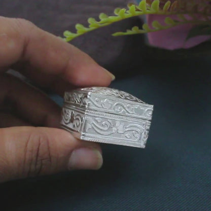 Real Silver Round Dibbi for Honey, Sindoor & Red Book Remedies