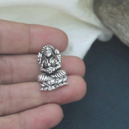 Real Silver Oxidized Religious God Pendant