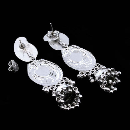 Silver Jhumka Dangle Earrings