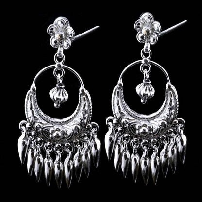 long design 925 silver Boho Dangle earrings