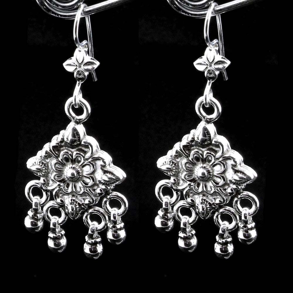 Women Boho Earring Silver Tribal Earrings, 14 Grams at Rs 3100/pair in  Jaipur