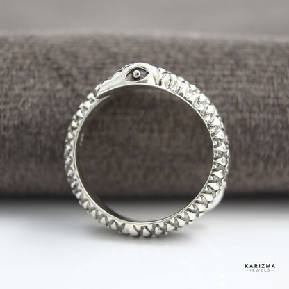 925 Sterling Silver Oxidized unisex Snake Ring