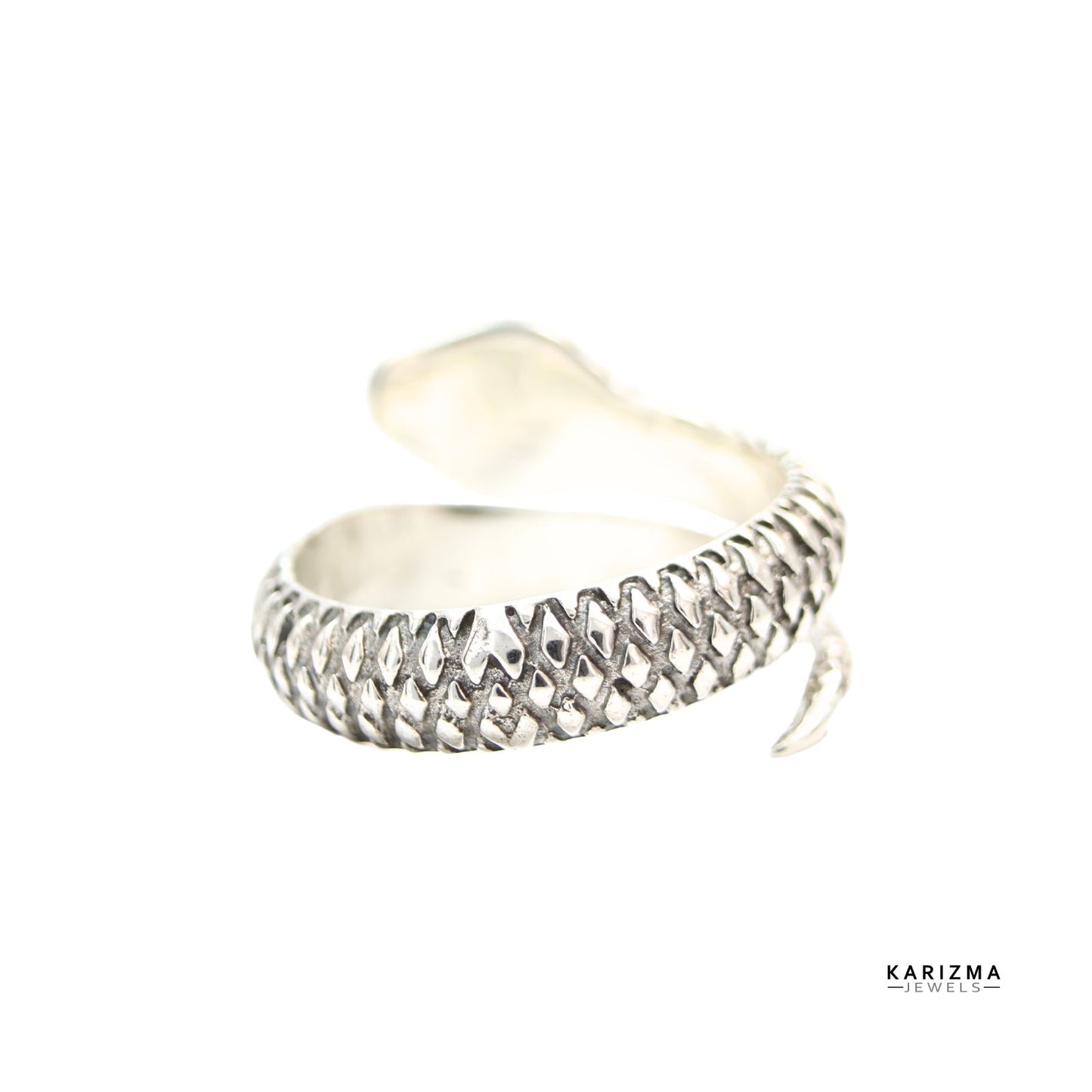 925 Sterling Silver Oxidized unisex Snake Ring