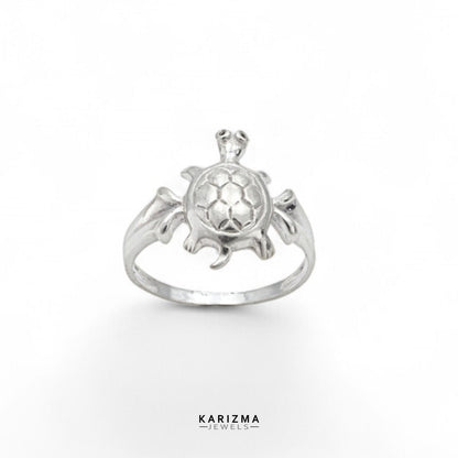 Ethnic Turtle Style Indian Real 925 Solid Silver Unisex Ring