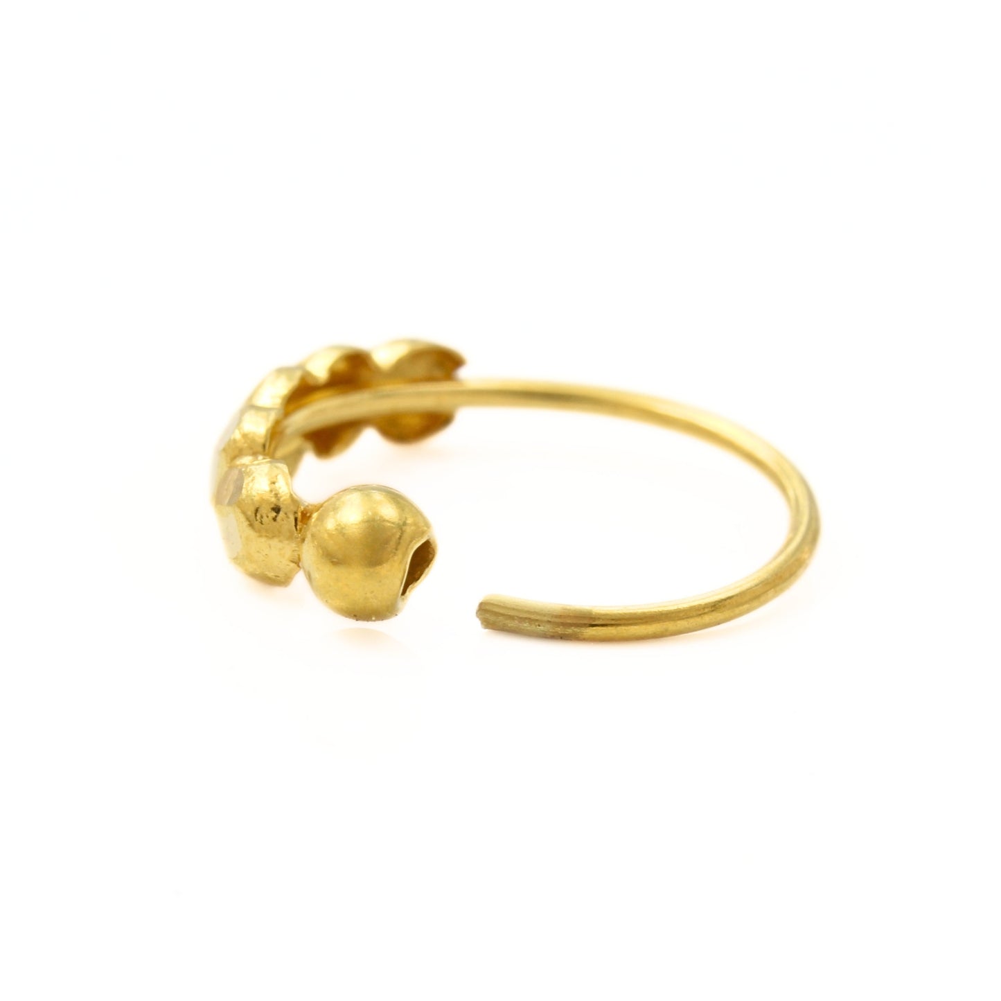 18K Real Gold women Traditional Nose ring Nose Hoop Ring 22g