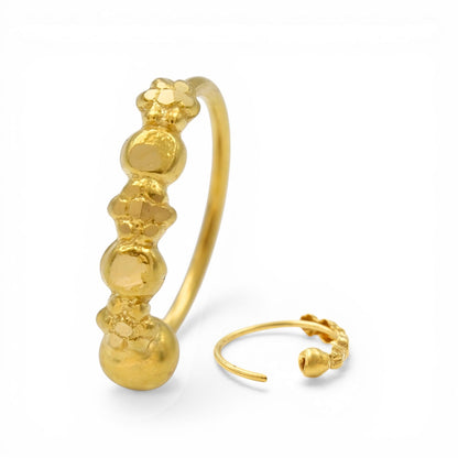 18K Real Gold women daily wear Nose ring Nose Hoop Ring 22g