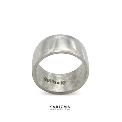 Custom made wide Jointless Silver Ring for Astrological benefits