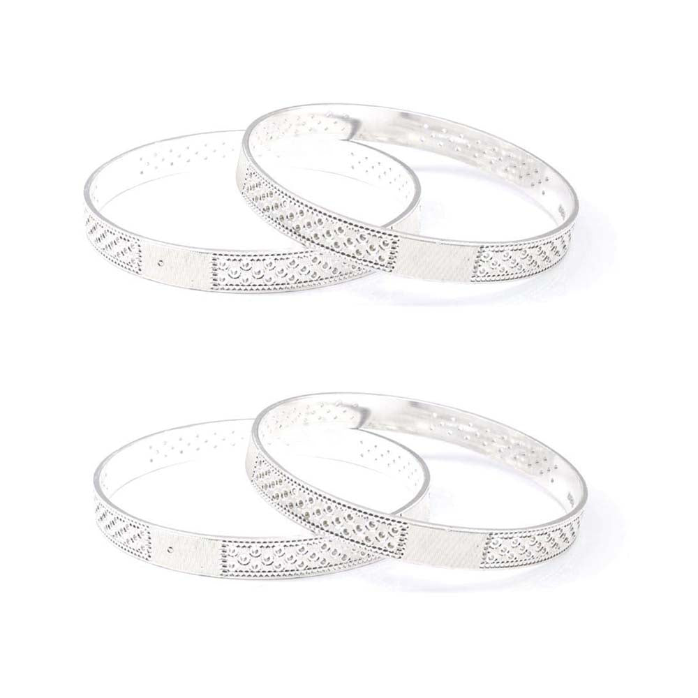 Indian Style Real Sterling Silver Women Bangles Bracelet (Kangan)