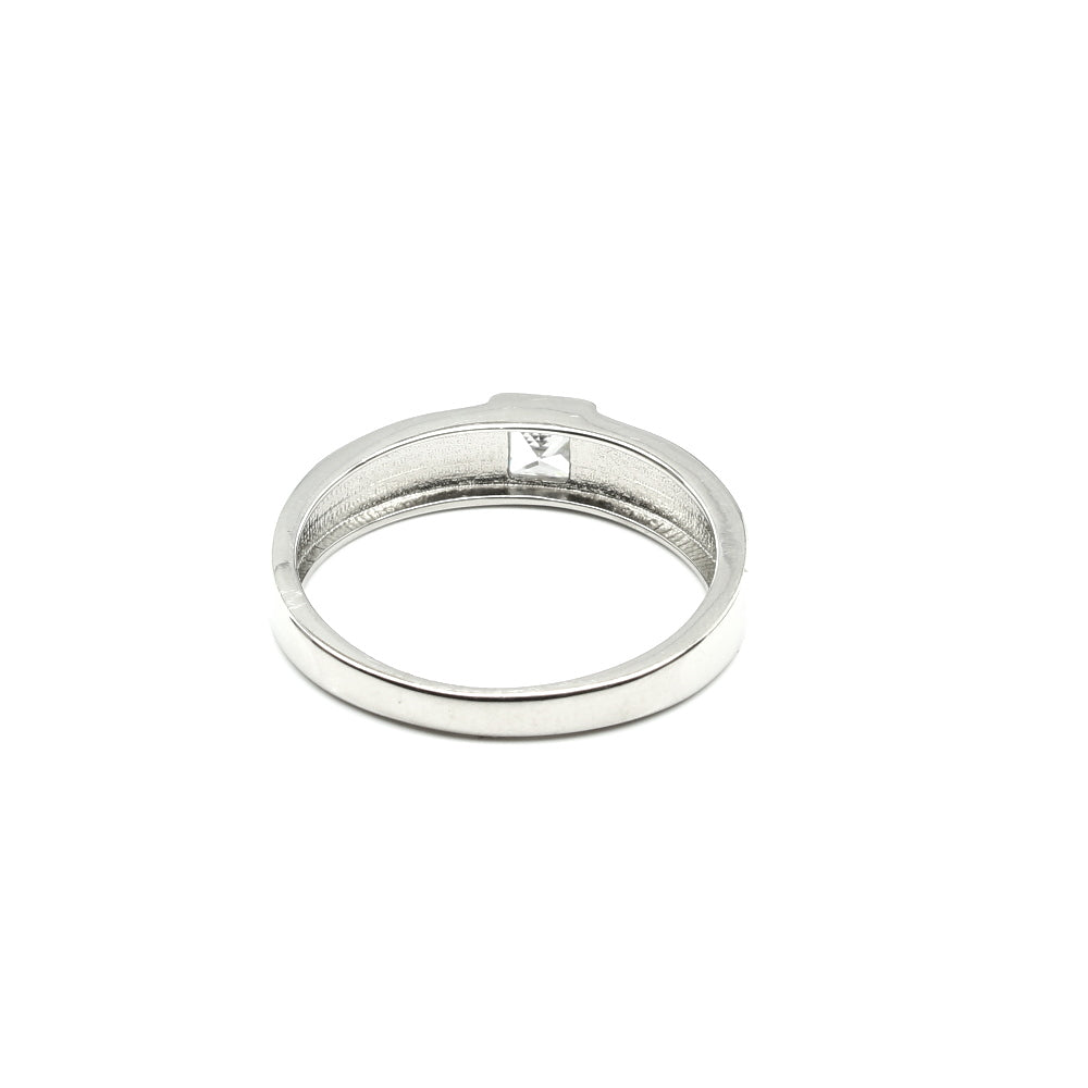 925 Sterling Silver Men's Ring Platinum Finish