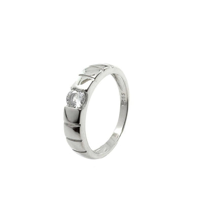 Real 925 Sterling Silver Men's Ring Platinum Finish