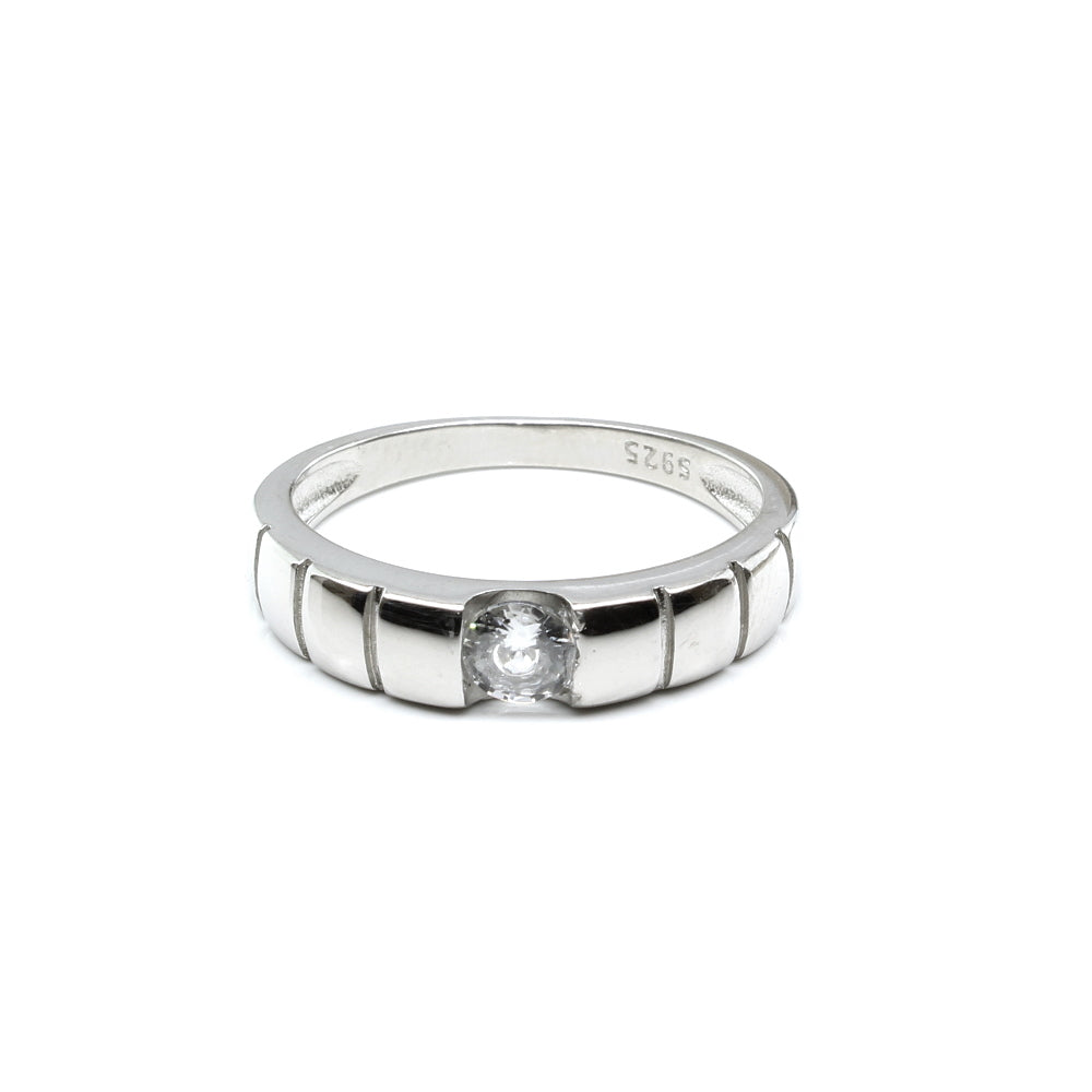 Real 925 Sterling Silver Men's Ring Platinum Finish