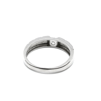 Real 925 Sterling Silver Men's Ring Platinum Finish