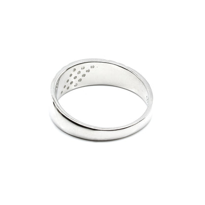 Real Solid Sterling Silver Men's Ring Platinum Finish