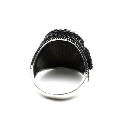 925 Sterling Silver Snake Style CZ Men's ring