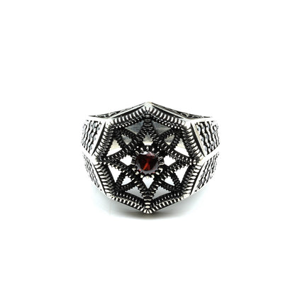 Turkish Design 925 Sterling Silver Oxidized Black CZ Men's ring