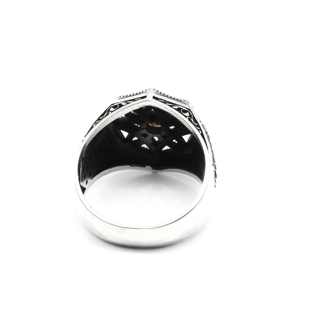 Turkish Design 925 Sterling Silver Oxidized Black CZ Men's ring