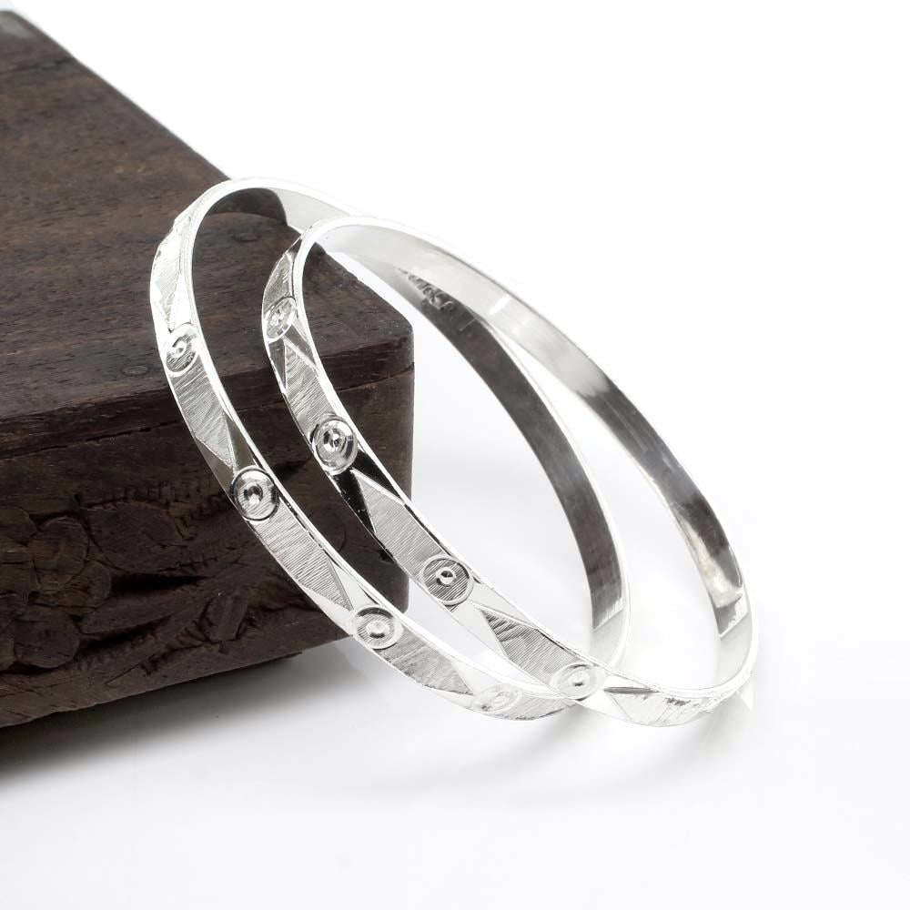 Real Silver Women Bangles Bracelet (Kangan)